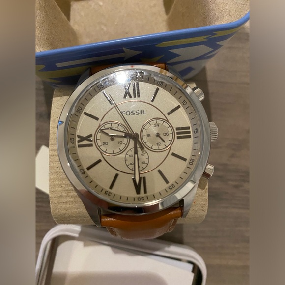 Fossil Flynn Chronography Cognac Leather Watch - Picture 2 of 5